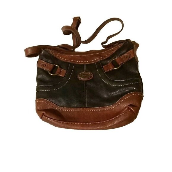 BOC Born Concept Bag Vegan Leather Black Brown Vintage Style Adjustable - Picture 1 of 16